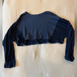 Women's Free People Navy Blue Cropped Top